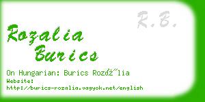 rozalia burics business card